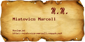 Miatovics Marcell névjegykártya